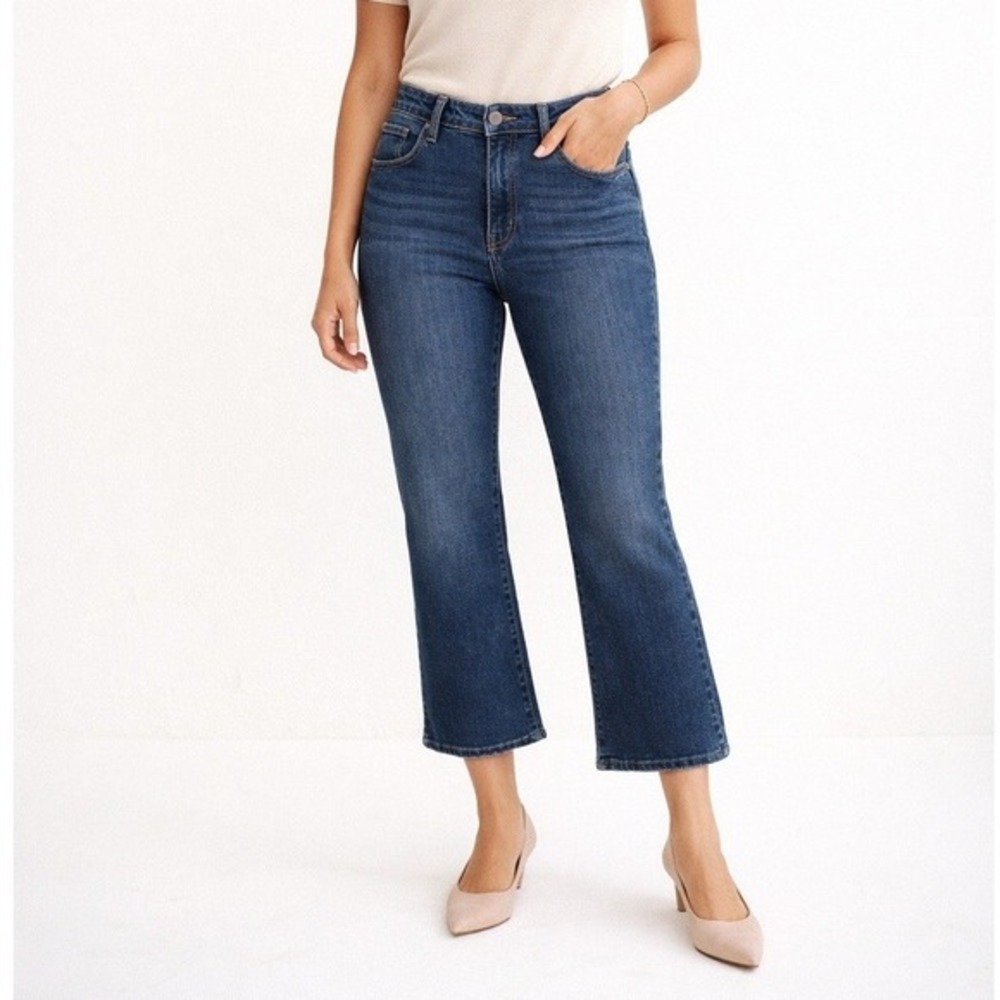 KanCan Charles High‎ Rise Bootcut Cropped Jeans Indigo Blue Size 12 NWT